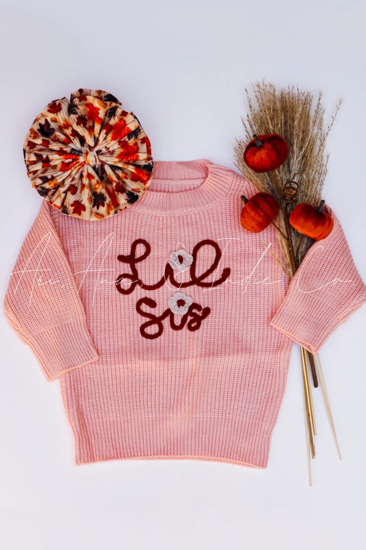 PINK LIL SIS SWEATER